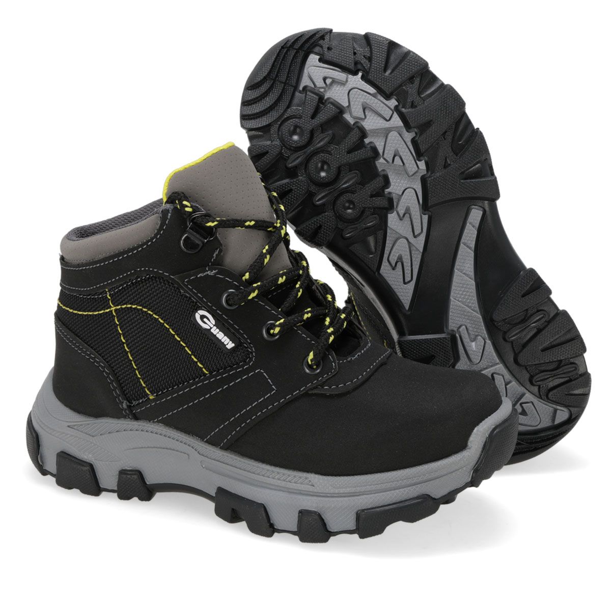 BOTA HIKING INFANTIL GUANY 2252-6 NEGRO/GRIS/AMARILLO