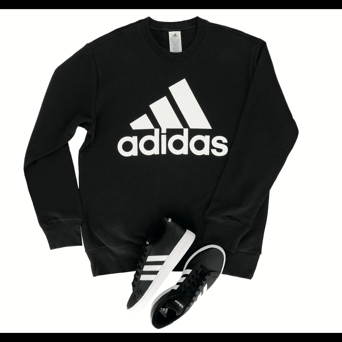 SUDADERA HOMBRE ADIDAS WEAR IC9324 NEGRO/BLANCO