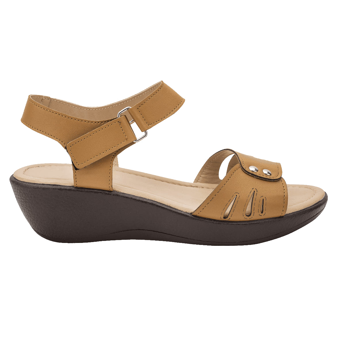 SANDALIA DE CUÑA MUJER CARLO Y KOKOTON 3525 CAMEL-OUTLET