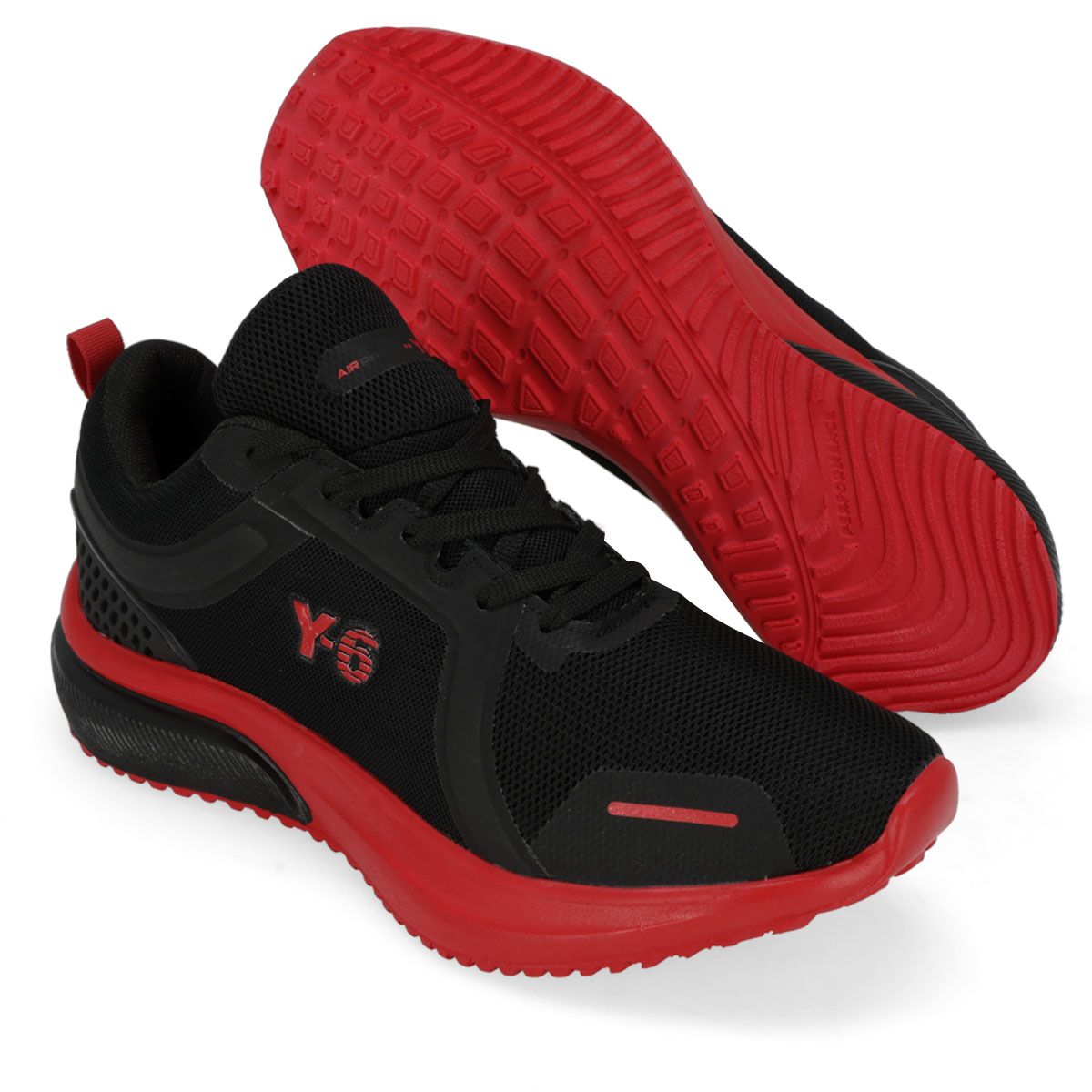 DEPORTIVO HOMBRE Y-6 655 NEGRO/ROJO