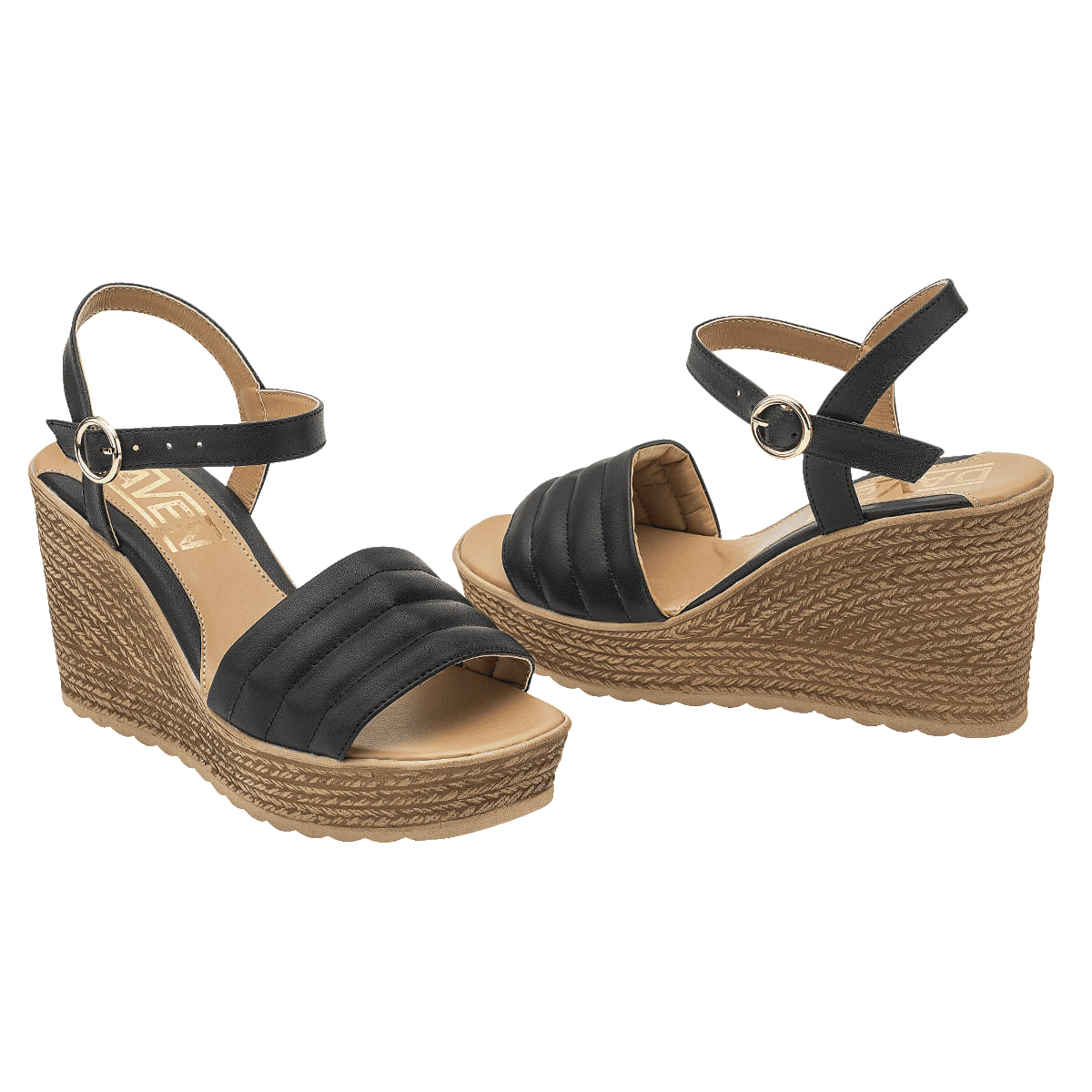 SANDALIA PLATAFORMA MUJER DAVEN 15503 NEGRO-OUTLET