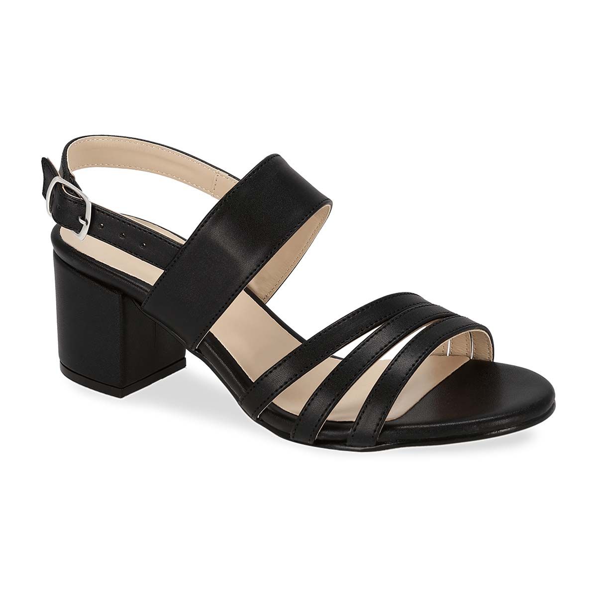 SANDALIA DE TACON MUJER DARIANA FONCY 1068 NEGRO