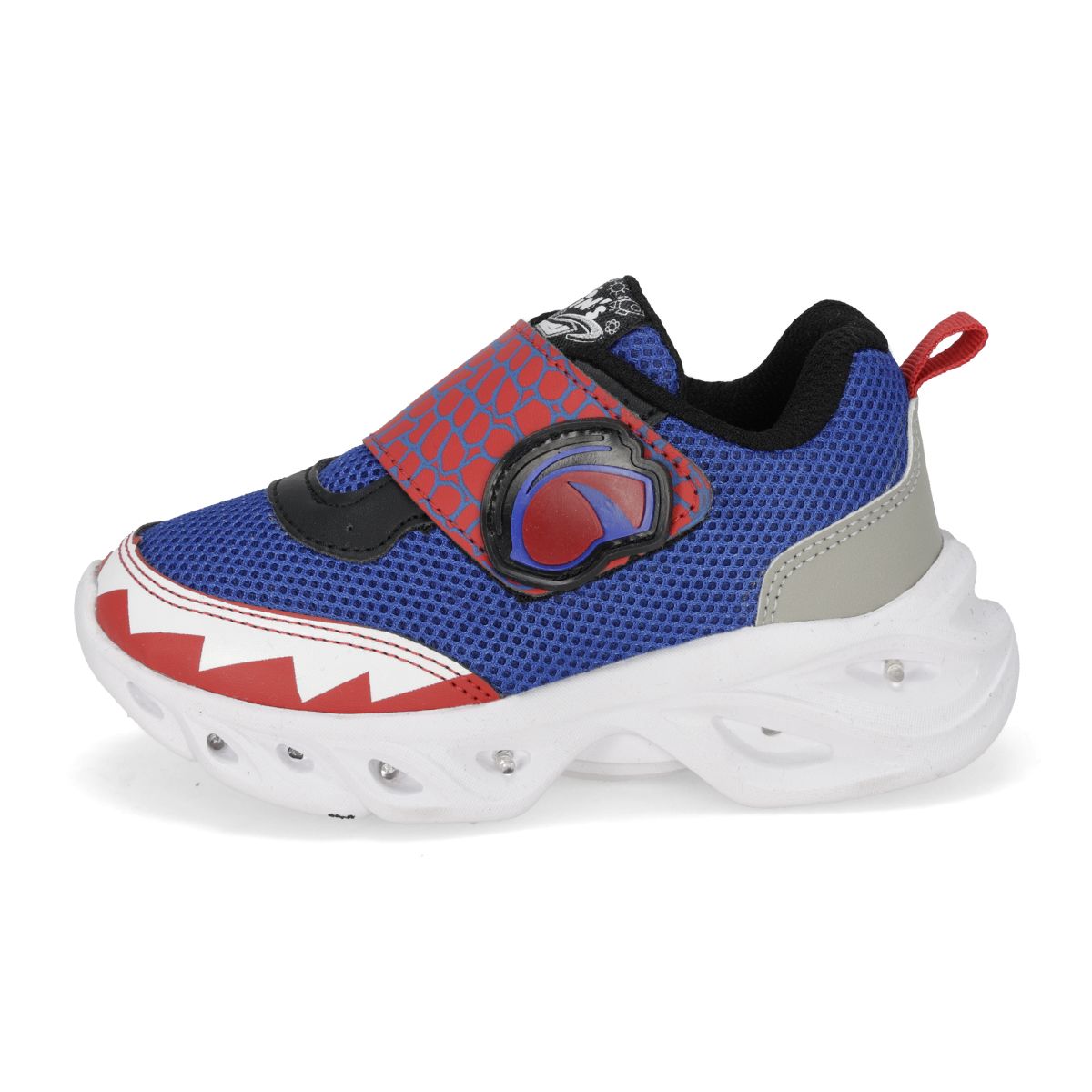 TENIS CON LUCES INFANTIL PIYINS 260 REY/NEGRO/ROJO