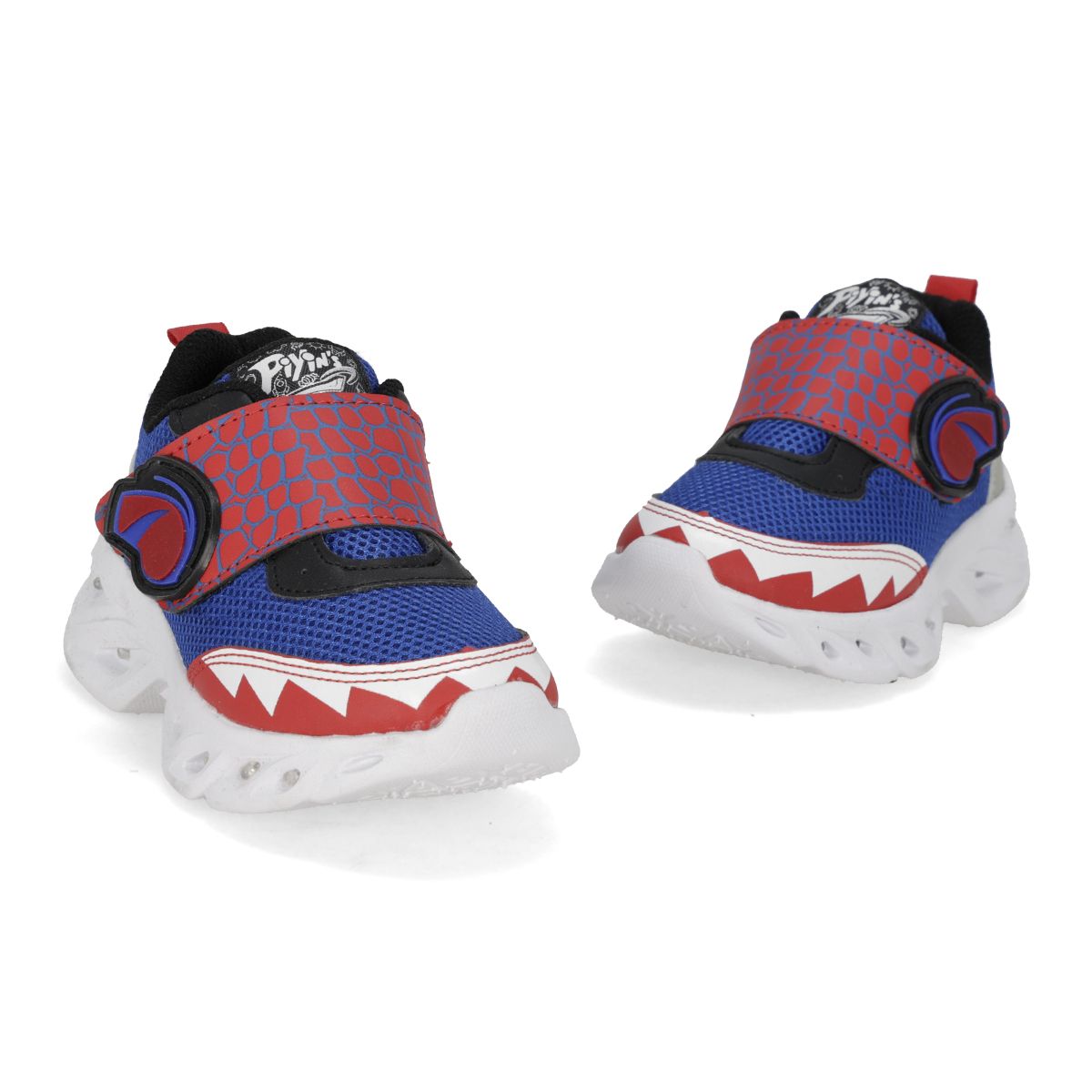 TENIS CON LUCES INFANTIL PIYINS 260 REY/NEGRO/ROJO