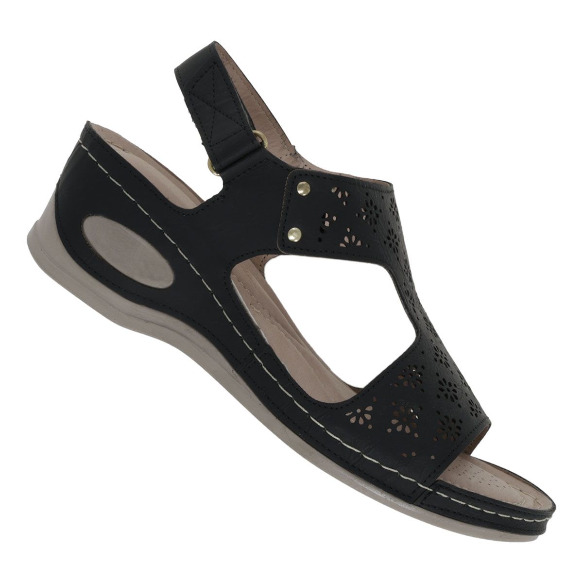 SANDALIA PISO MUJER VANNY'S 1813 NEGRO-OUTLET