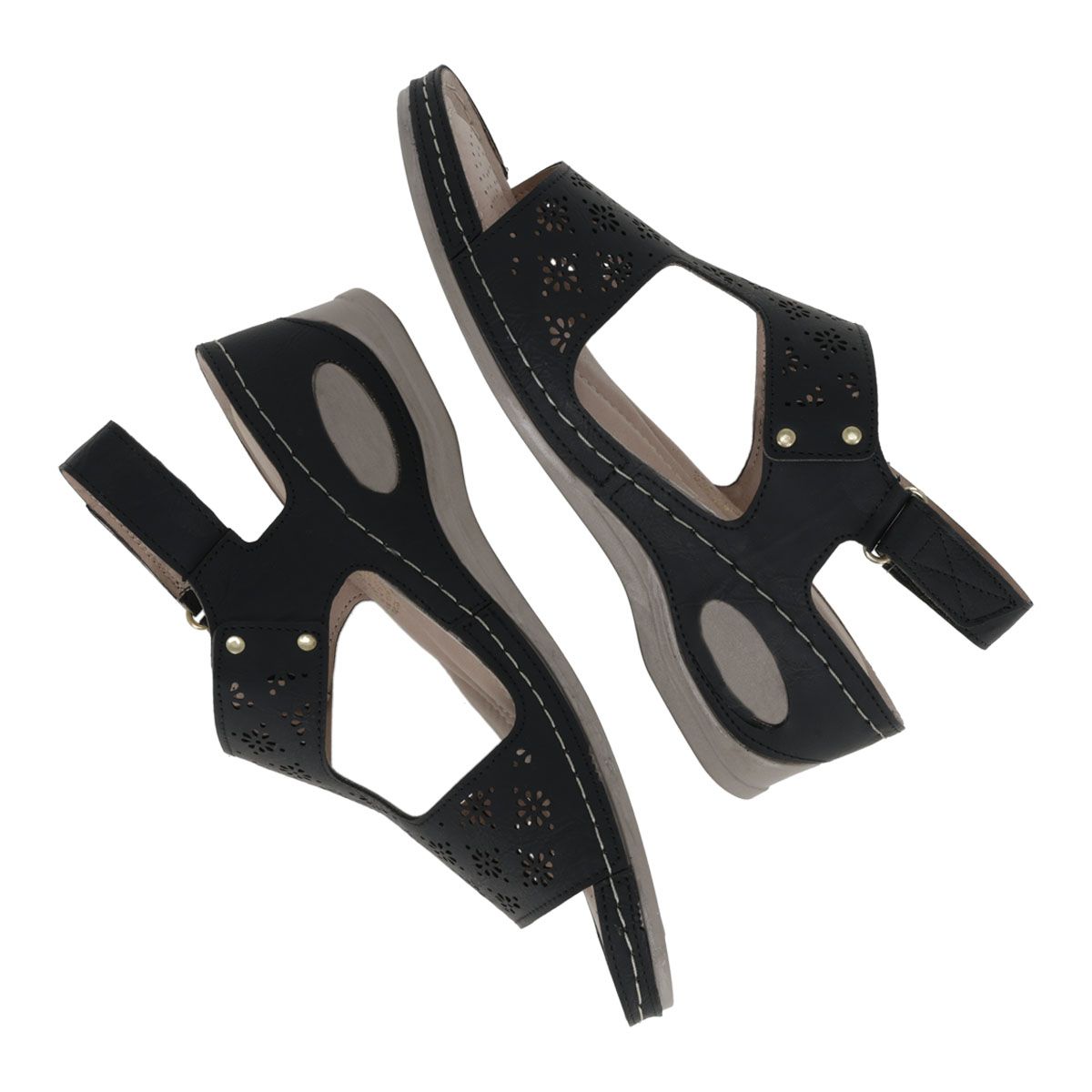 SANDALIA PISO MUJER VANNY'S 1813 NEGRO-OUTLET