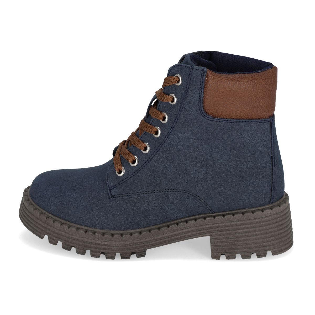 BOTA CASUAL MUJER ADIXION 7050 AZUL/TAN