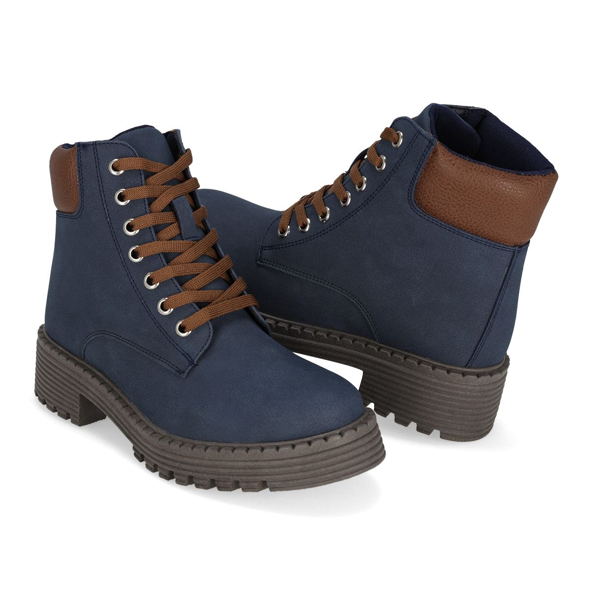 BOTA CASUAL MUJER ADIXION 7050 AZUL/TAN