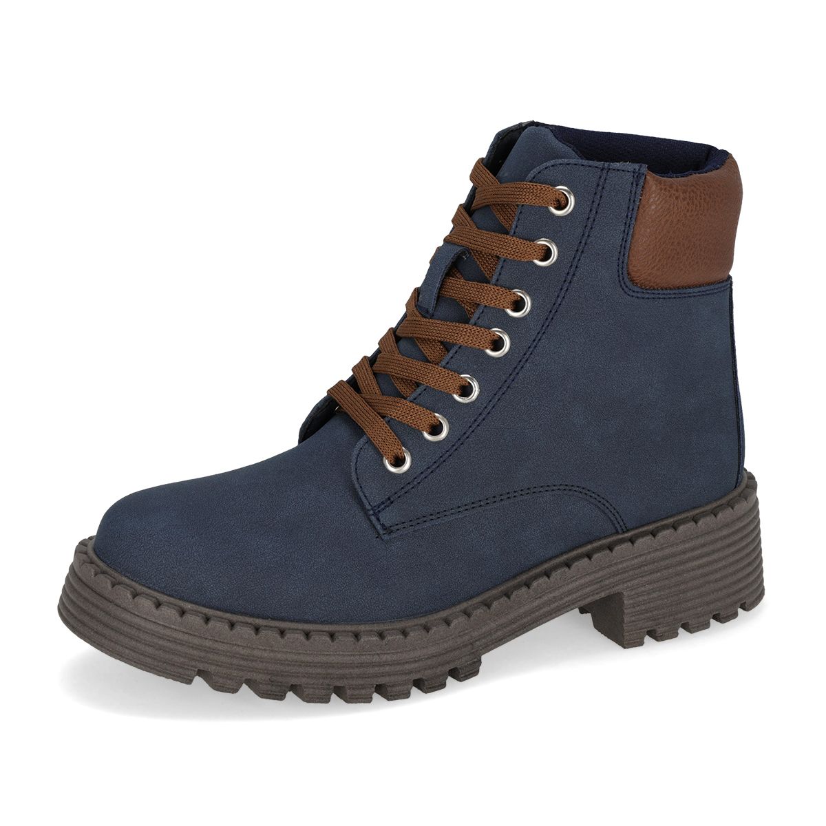 BOTA CASUAL MUJER ADIXION 7050 AZUL/TAN