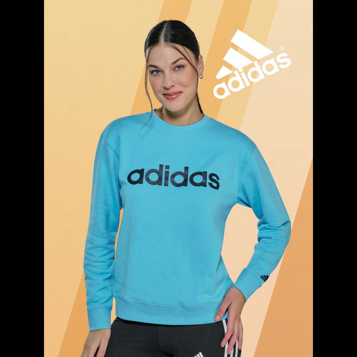 SUDADERA MUJER ADIDAS WEAR IL3352 AZUL