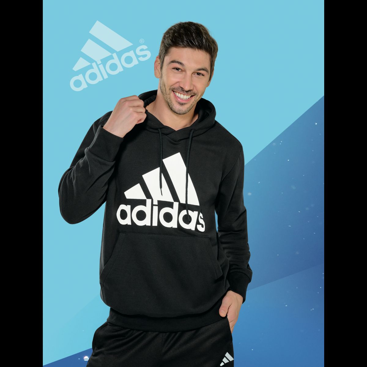 SUDADERA HOMBRE ADIDAS WEAR IC9363 NEGRO