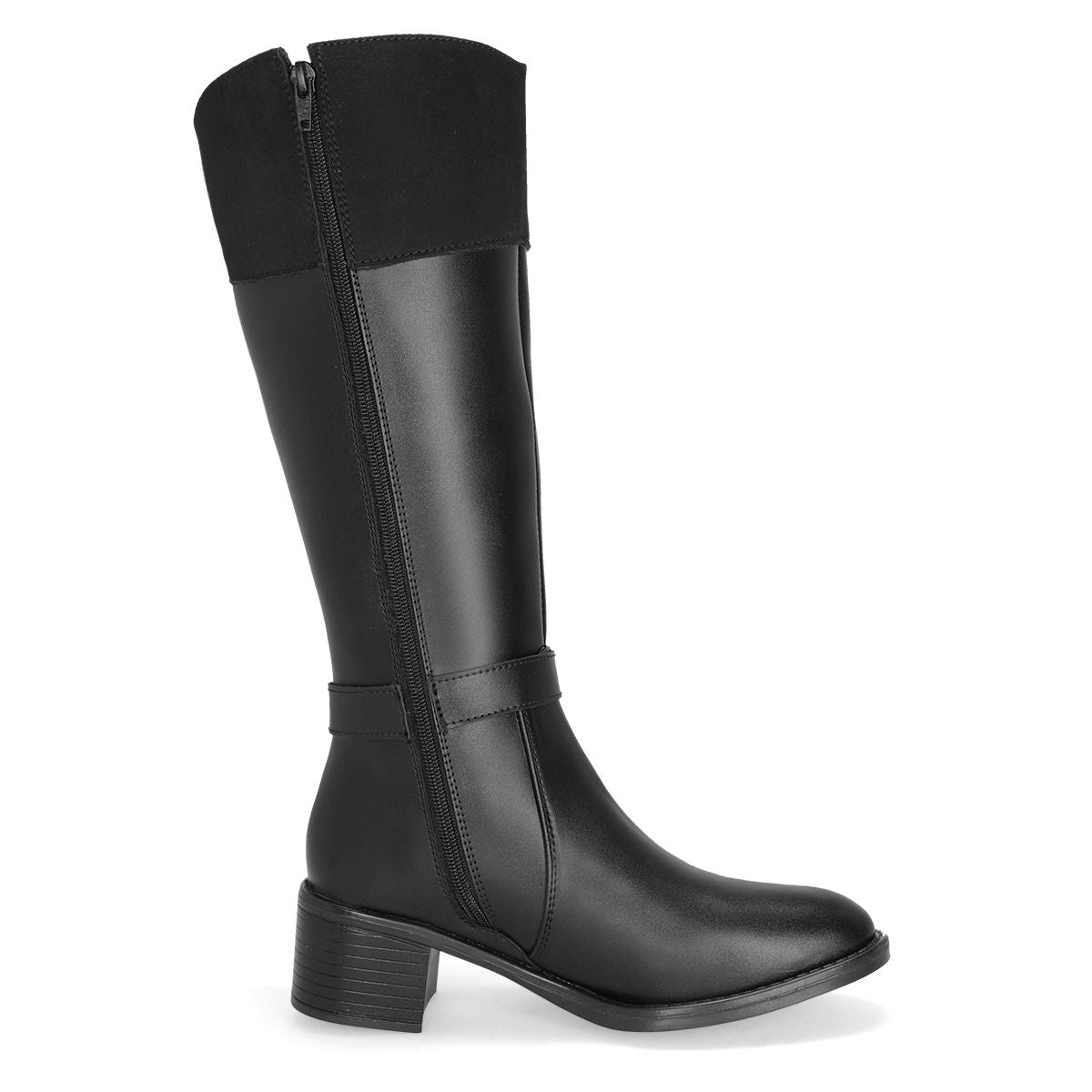 BOTA LARGA TACON MUJER EXESSO 5066 NEGRO