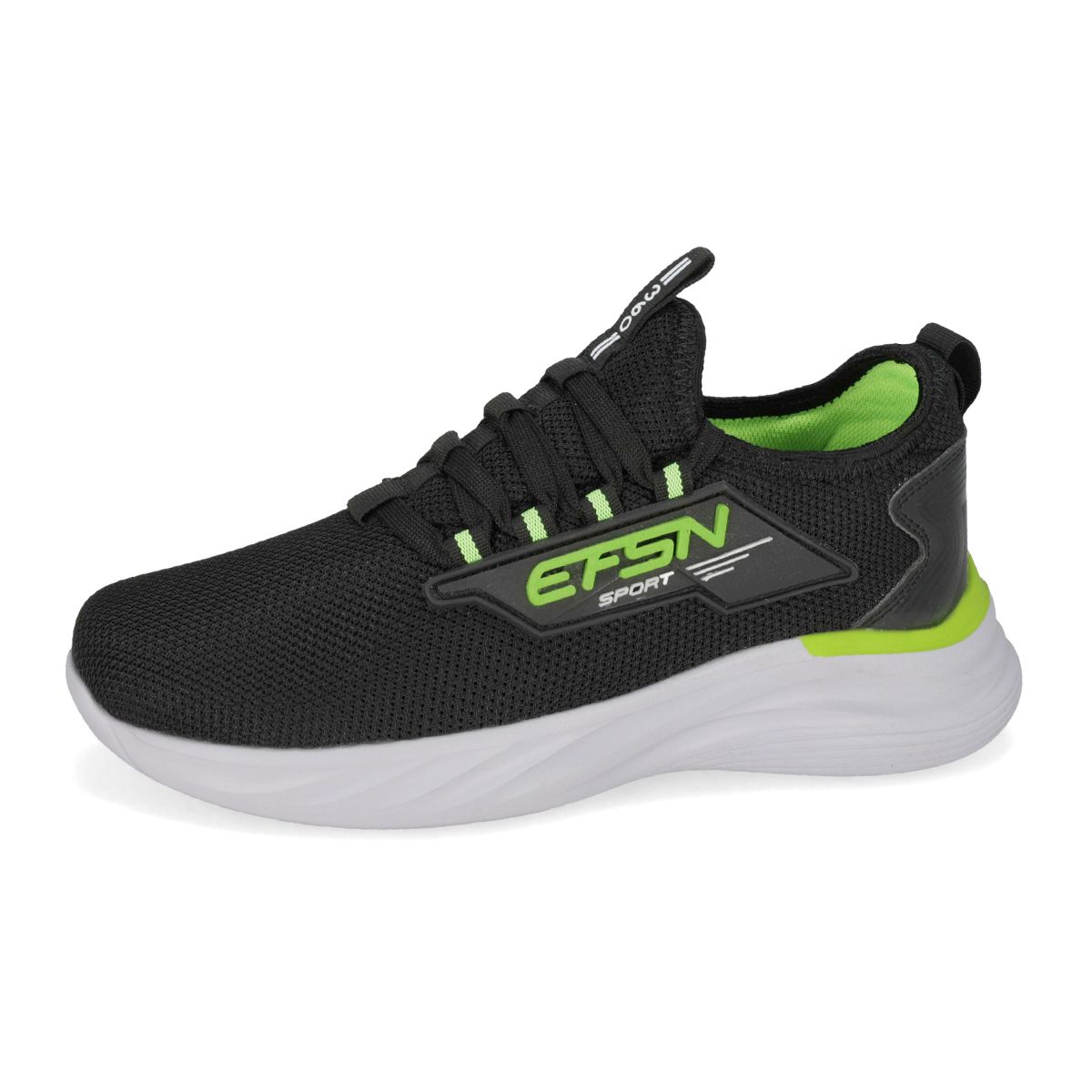 DEPORTIVO INFANTIL EFUSHION 360 NEGRO/VERDE NEON