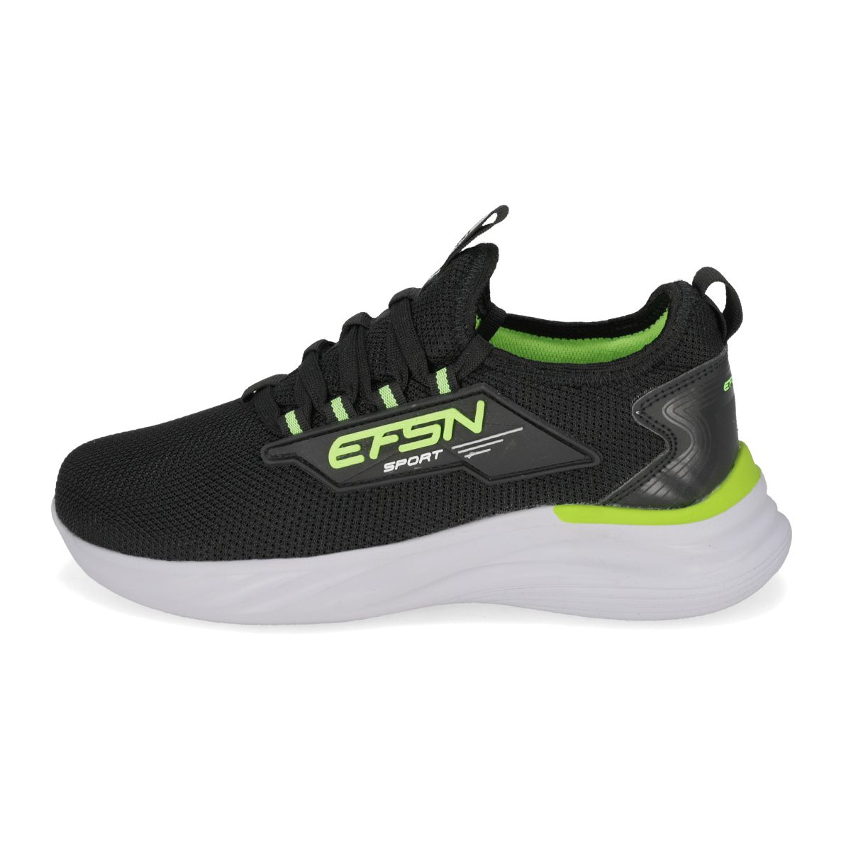 DEPORTIVO INFANTIL EFUSHION 360 NEGRO/VERDE NEON