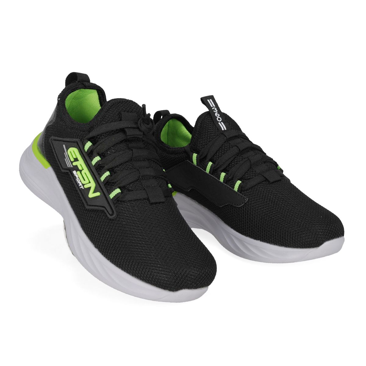 DEPORTIVO INFANTIL EFUSHION 360 NEGRO/VERDE NEON