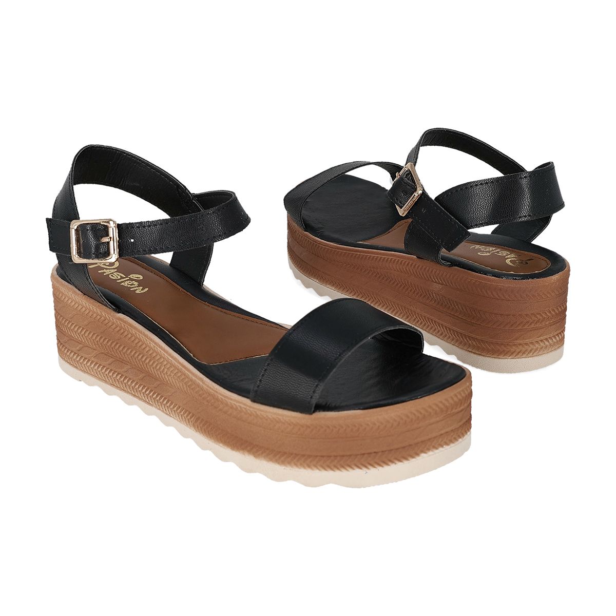 SANDALIA PLATAFORMA MUJER PASION 305 NEGRO-OUTLET