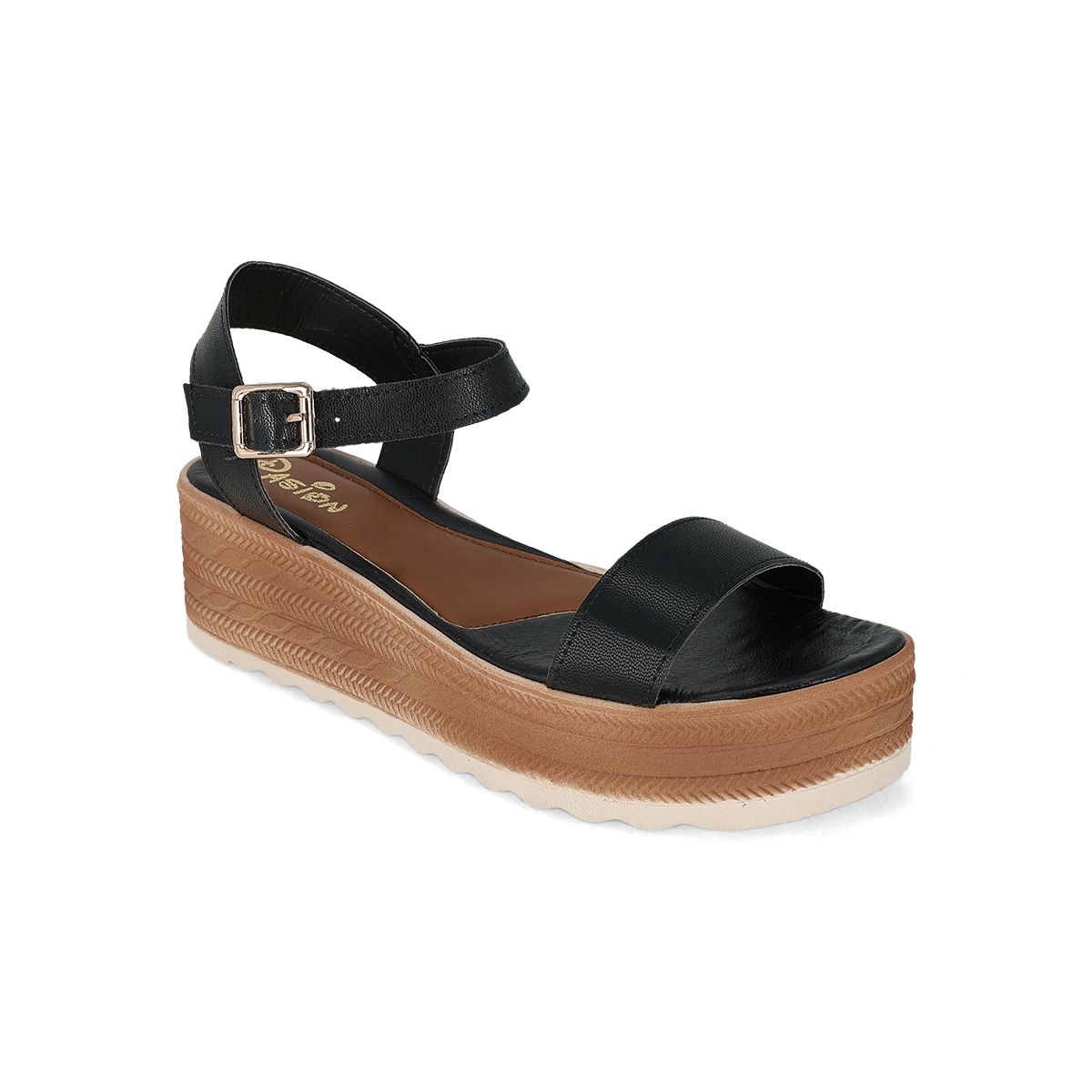 SANDALIA PLATAFORMA MUJER PASION 305 NEGRO-PV25