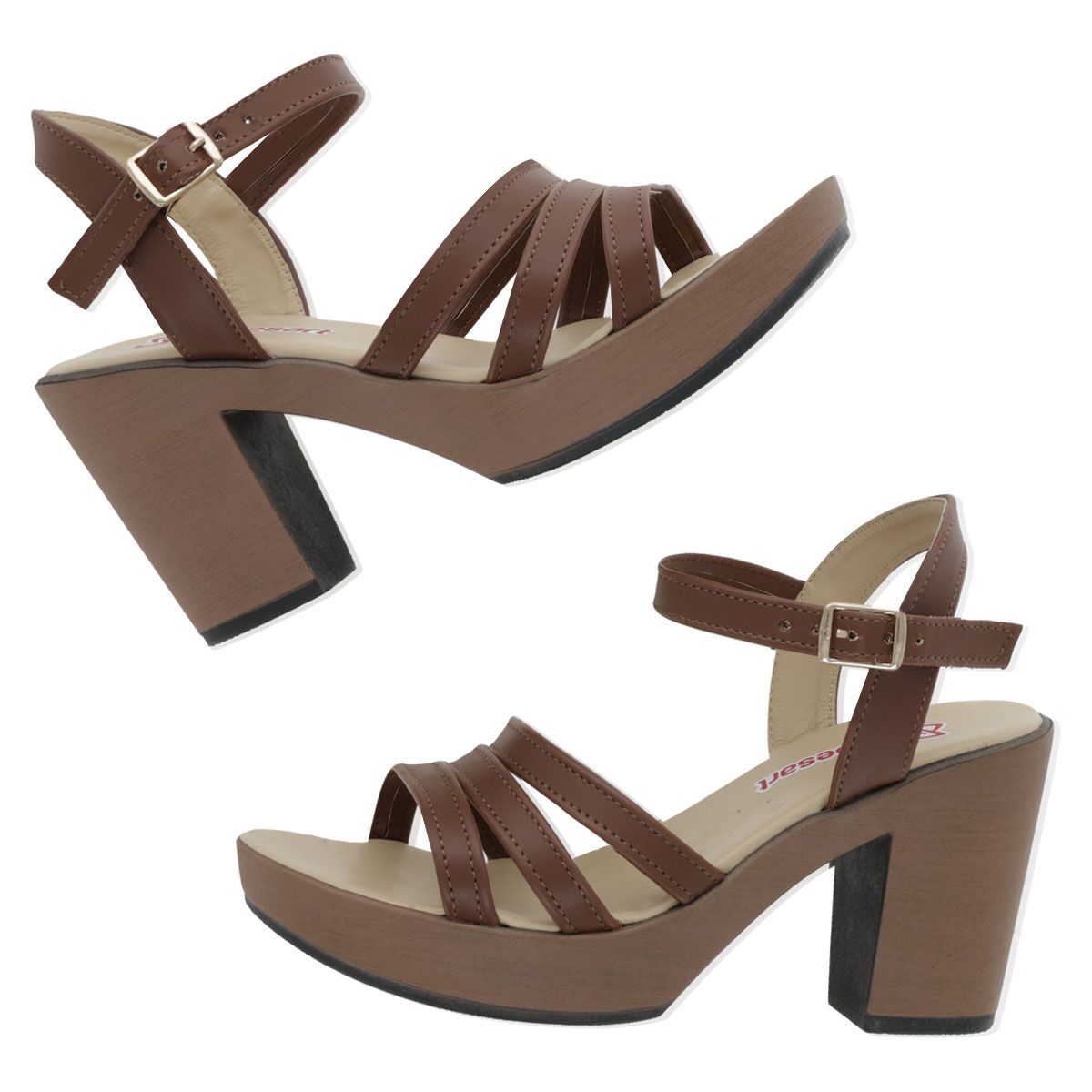 SANDALIA DE TACON MUJER SHOES ART 362 TAN