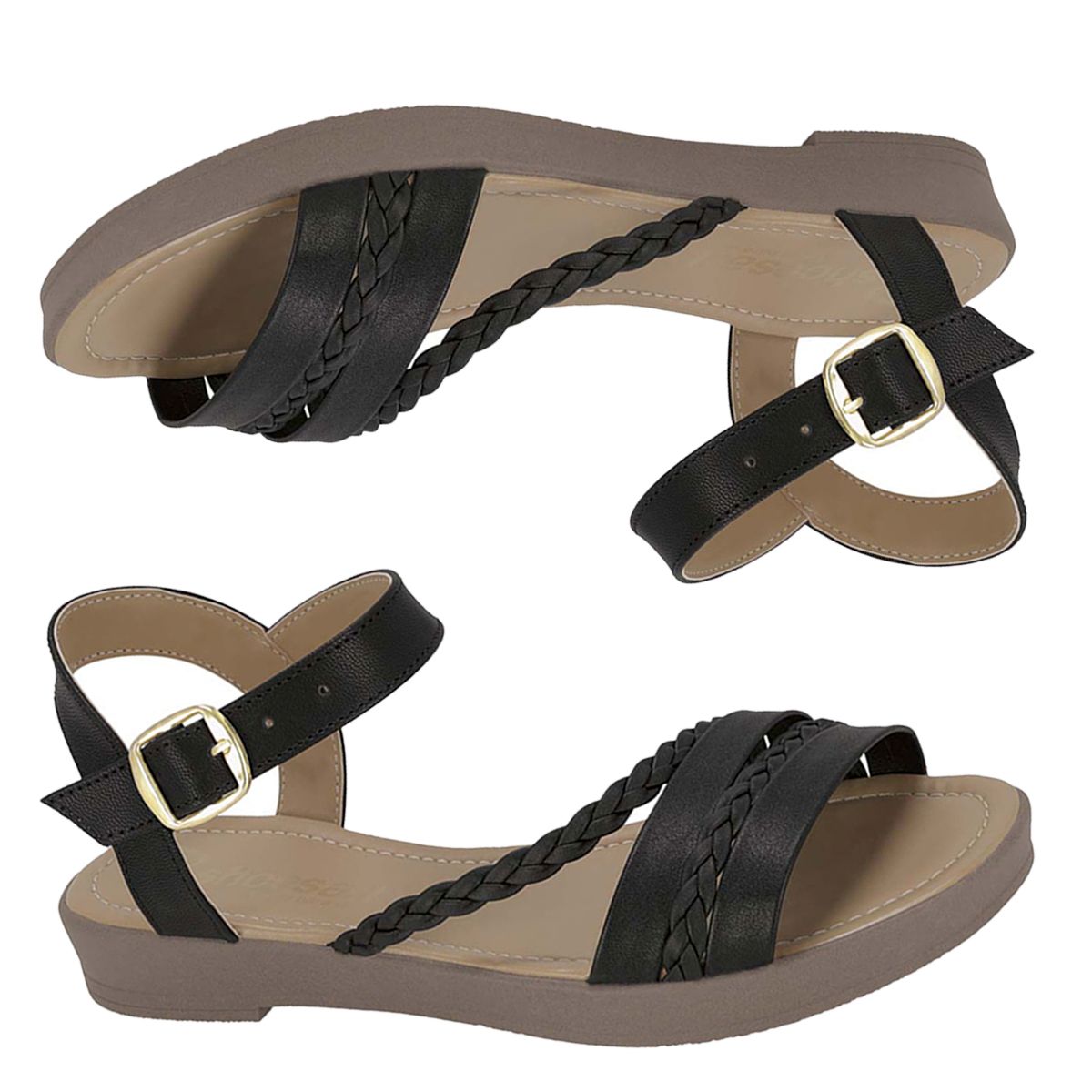 SANDALIA PISO MUJER SHOES ART 2644 NEGRO-OUTLET