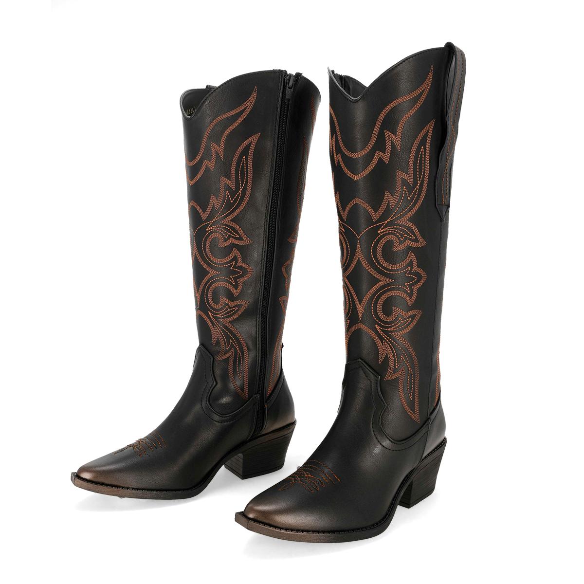 BOTA VAQUERA MUJER MAQUECH 8011 NEGRO