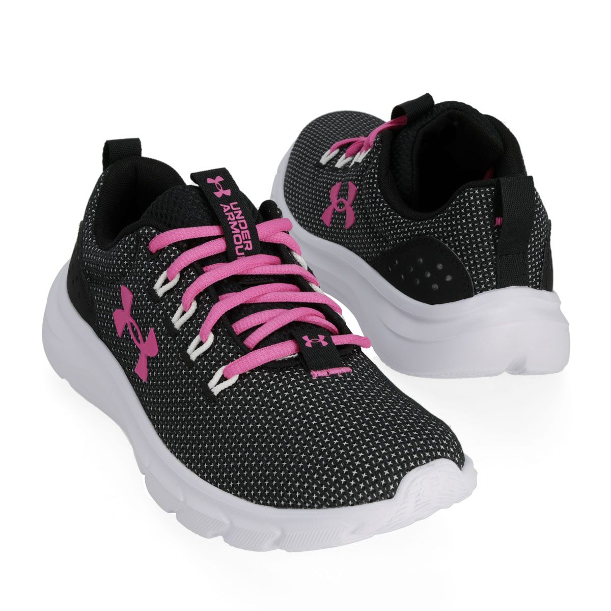 DEPORTIVO MUJER UNDER ARMOUR 3024891003 NEGRO/ROSA-OUTLET