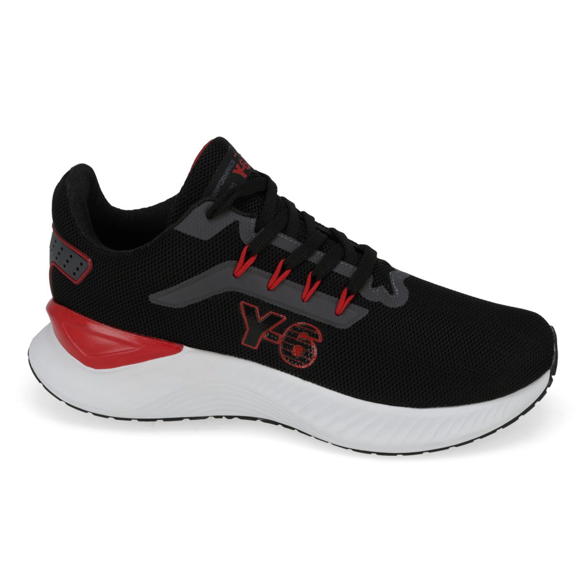 DEPORTIVO HOMBRE Y-6 761 NEGRO/OXFORD/ROJO