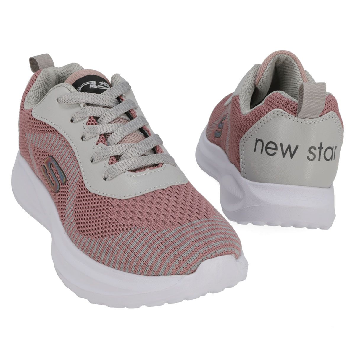 DEPORTIVO MUJER NEW STAR RN-22 GRIS/CORAL-OUTLET