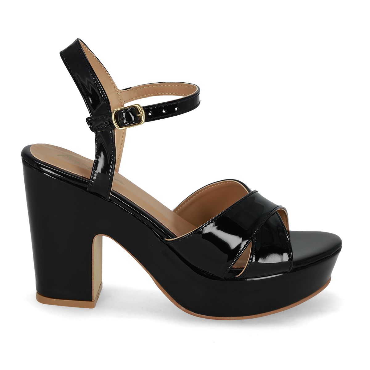 SANDALIA DE TACON MUJER ANGELA 250244 NEGRO