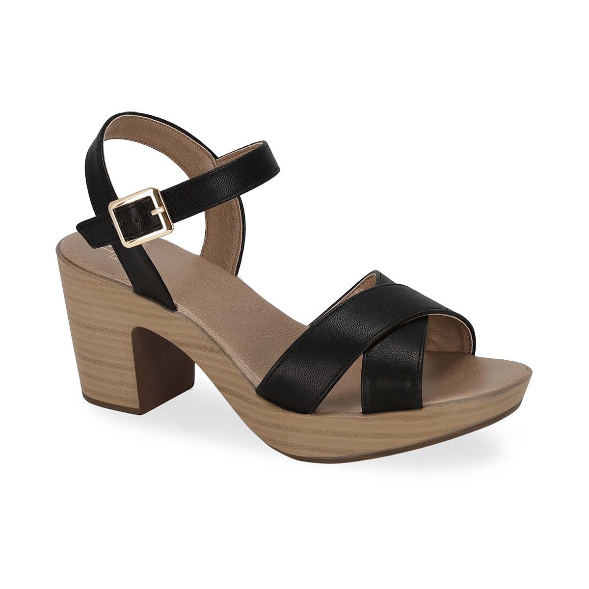 SANDALIA DE TACON MUJER MAXIM 452 NEGRO