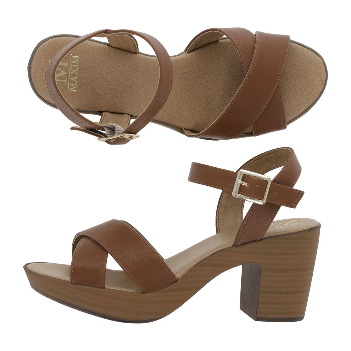 SANDALIA DE TACON MUJER MAXIM 452 TAN