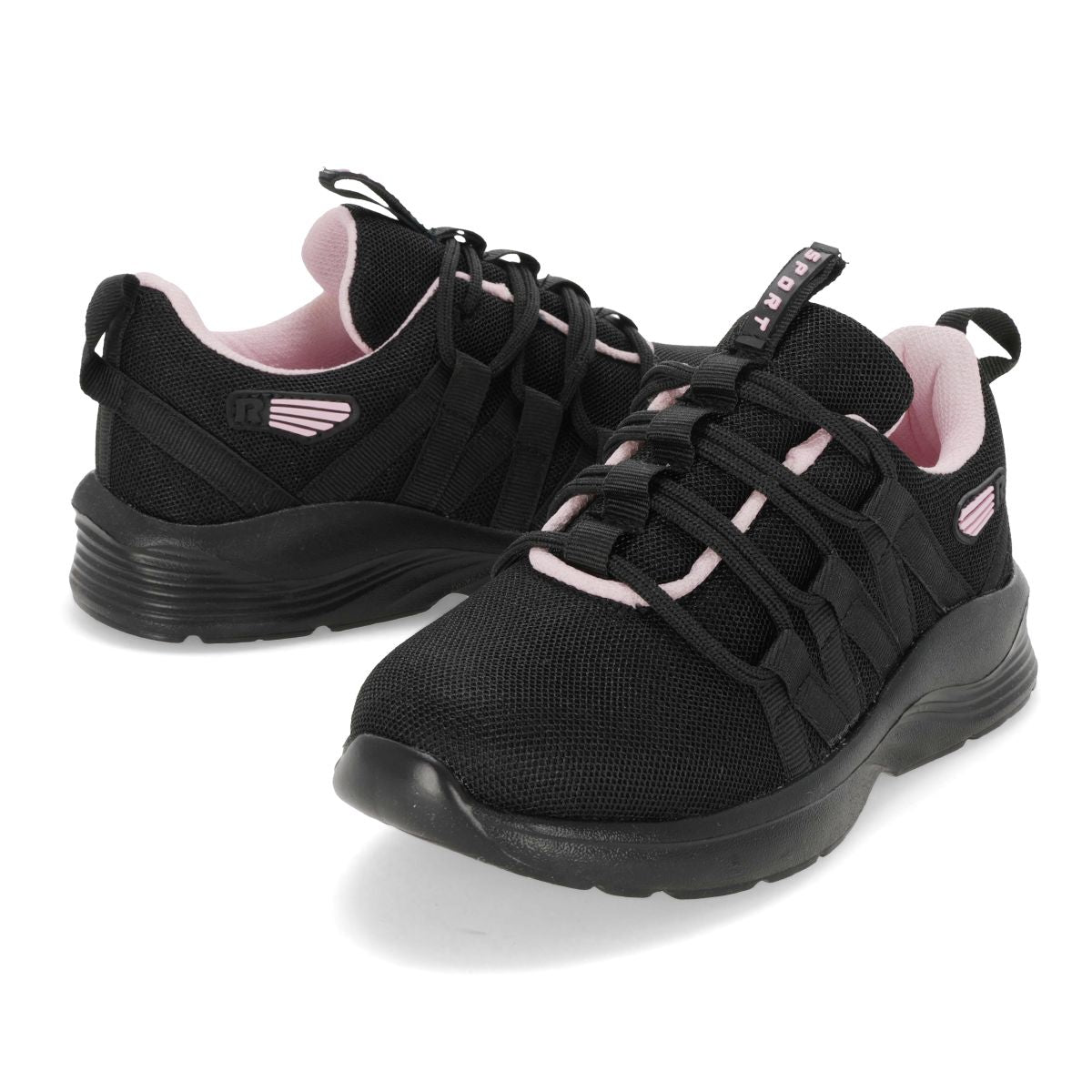 DEPORTIVO INFANTIL RUN PREMIUM 052 NEGRO/ROSA