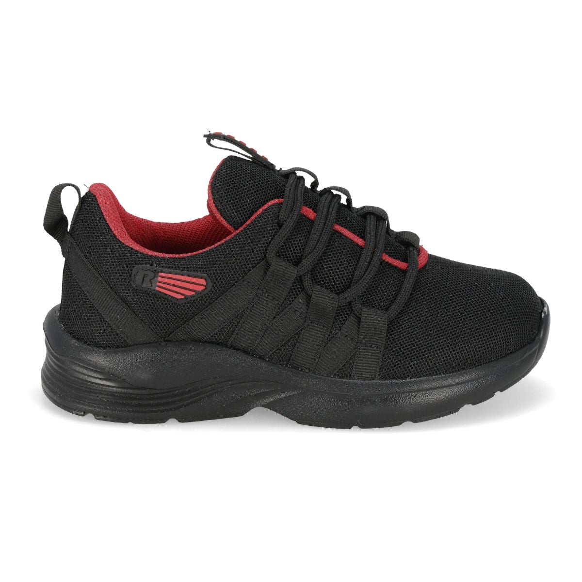 DEPORTIVO INFANTIL RUN PREMIUM 052 NEGRO/ROJO