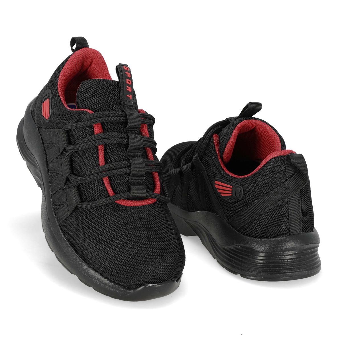 DEPORTIVO INFANTIL RUN PREMIUM 052 NEGRO/ROJO