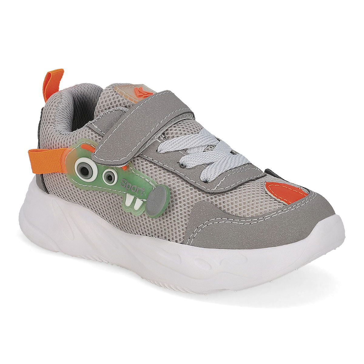 DEPORTIVO INFANTIL EIKEI 038 GRIS/NARANJA