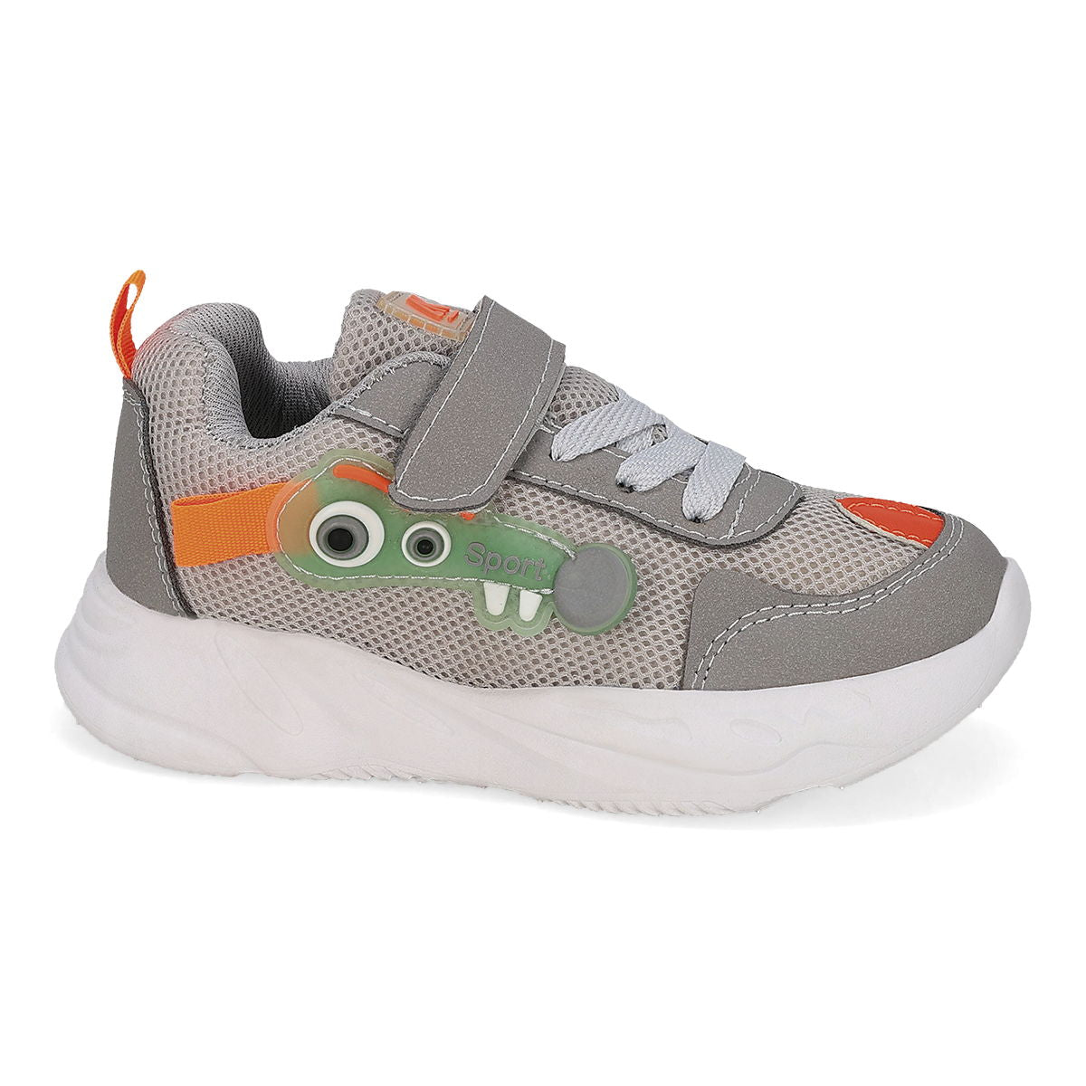 DEPORTIVO INFANTIL EIKEI 038 GRIS/NARANJA