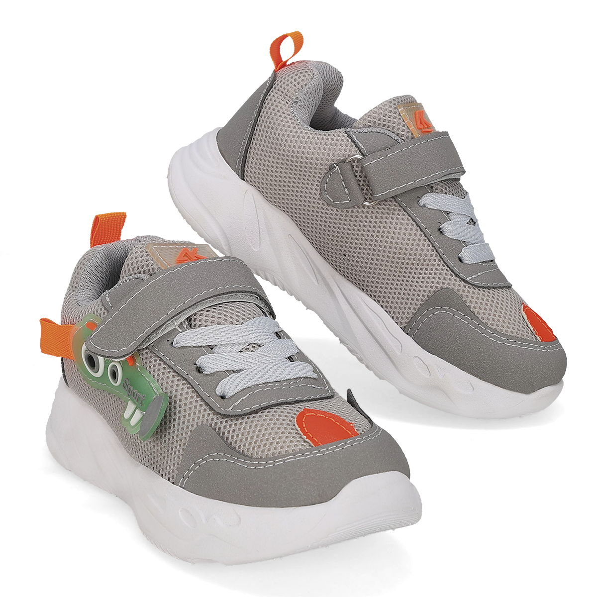 DEPORTIVO INFANTIL EIKEI 038 GRIS/NARANJA