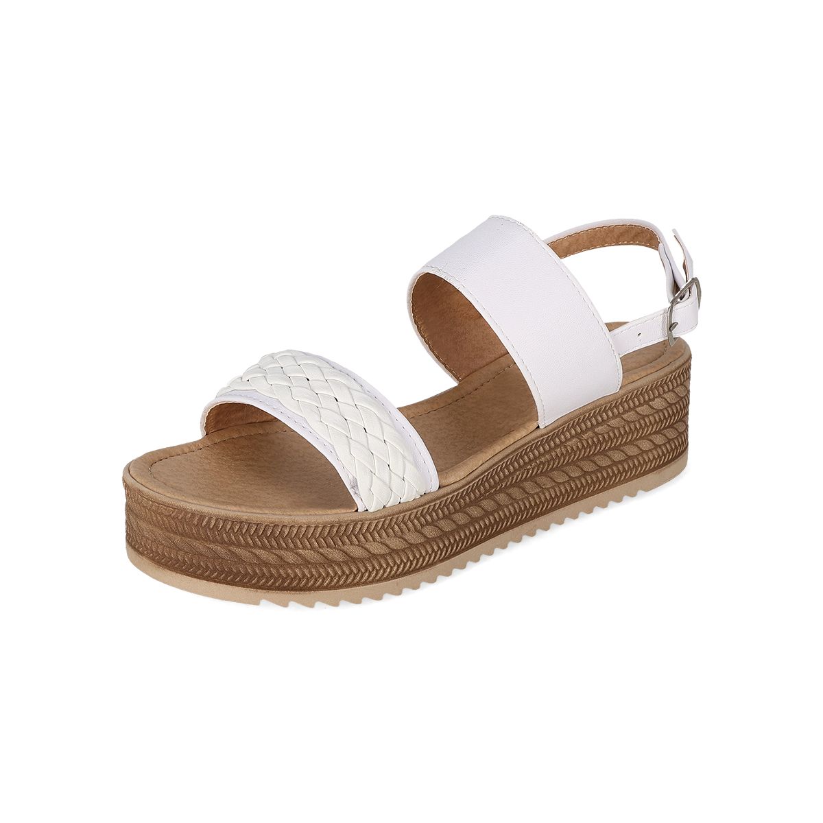 SANDALIA PLATAFORMA MUJER ADRIANA BORZANI 124 BLANCO-OUTLET