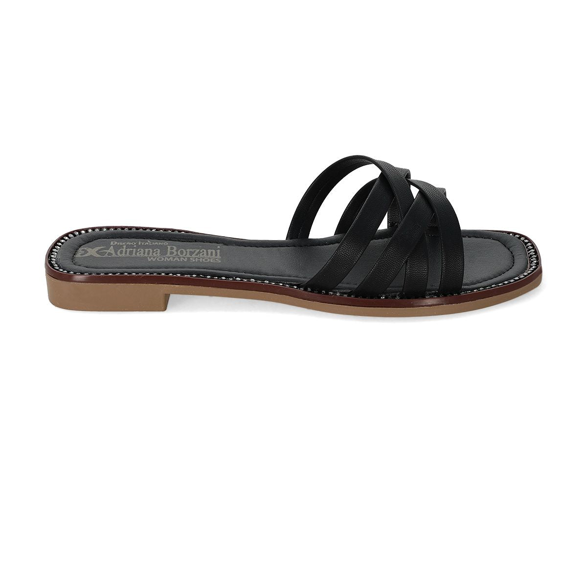 SANDALIA PISO MUJER ADRIANA BORZANI 602 NEGRO -OUTLET