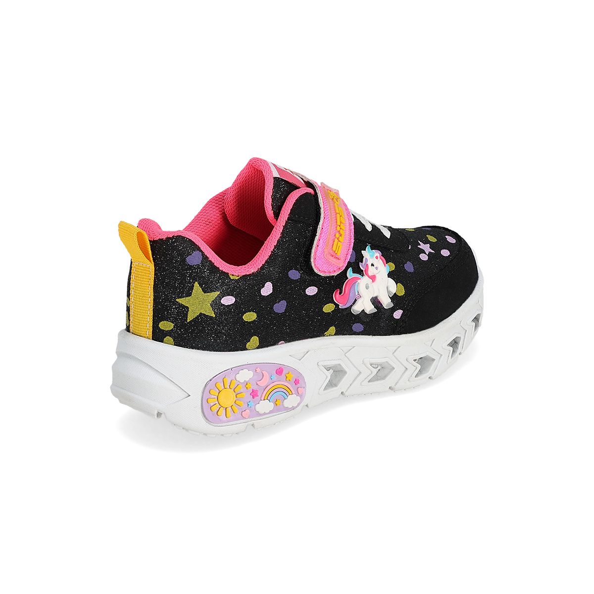 TENIS CON LUCES INFANTIL SUNS 705 NEGRO/FIUSHA