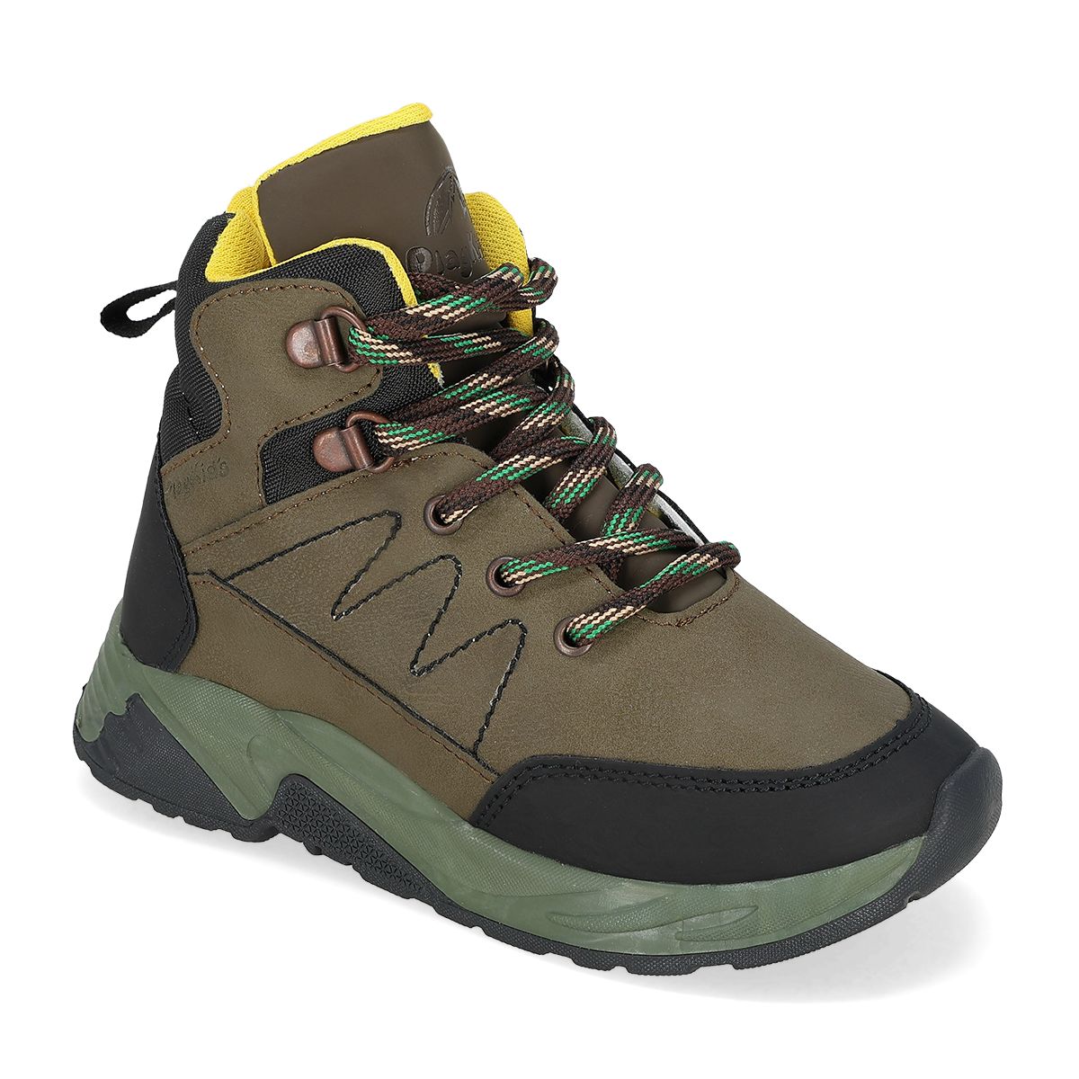 BOTA HIKING INFANTIL PLAYKIDS PRO VERDE/NEGRO