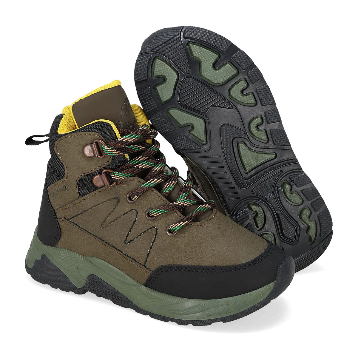 BOTA HIKING INFANTIL PLAYKIDS PRO VERDE/NEGRO
