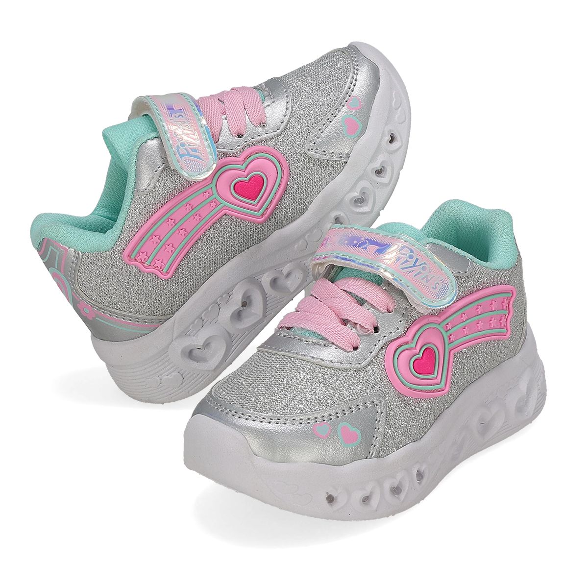 LUCES LED INFANTIL PIYINS 990 PLATA/MENTA/ROSA-OUTLET