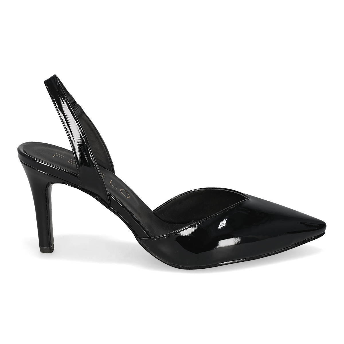 ZAPATILLA TACON ALTO MUJER FERELO 7003-CH NEGRO-OUTLET