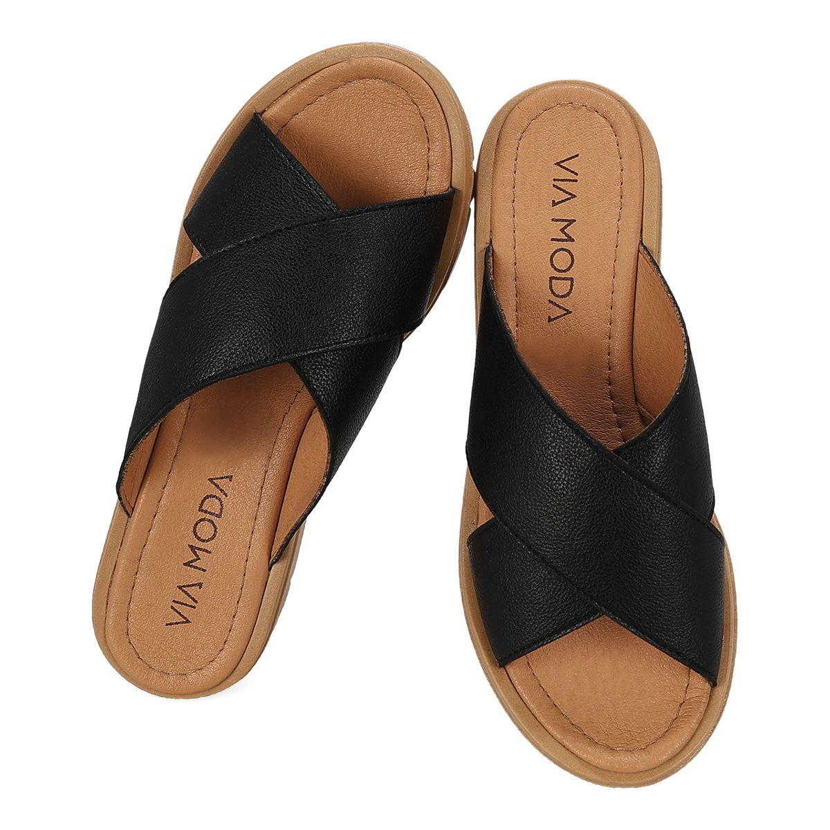 SANDALIA PISO MUJER VIA MODA AITANA NEGRO