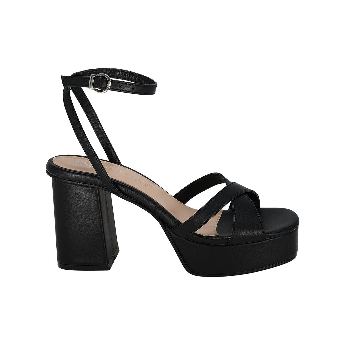 SANDALIA DE TACON MUJER SUZY LOVE 401 NEGRO