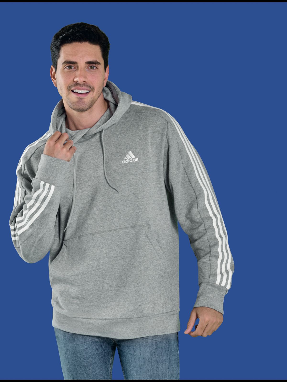 SUDADERA HOMBRE ADIDAS WEAR IC0437 GRIS-PV25