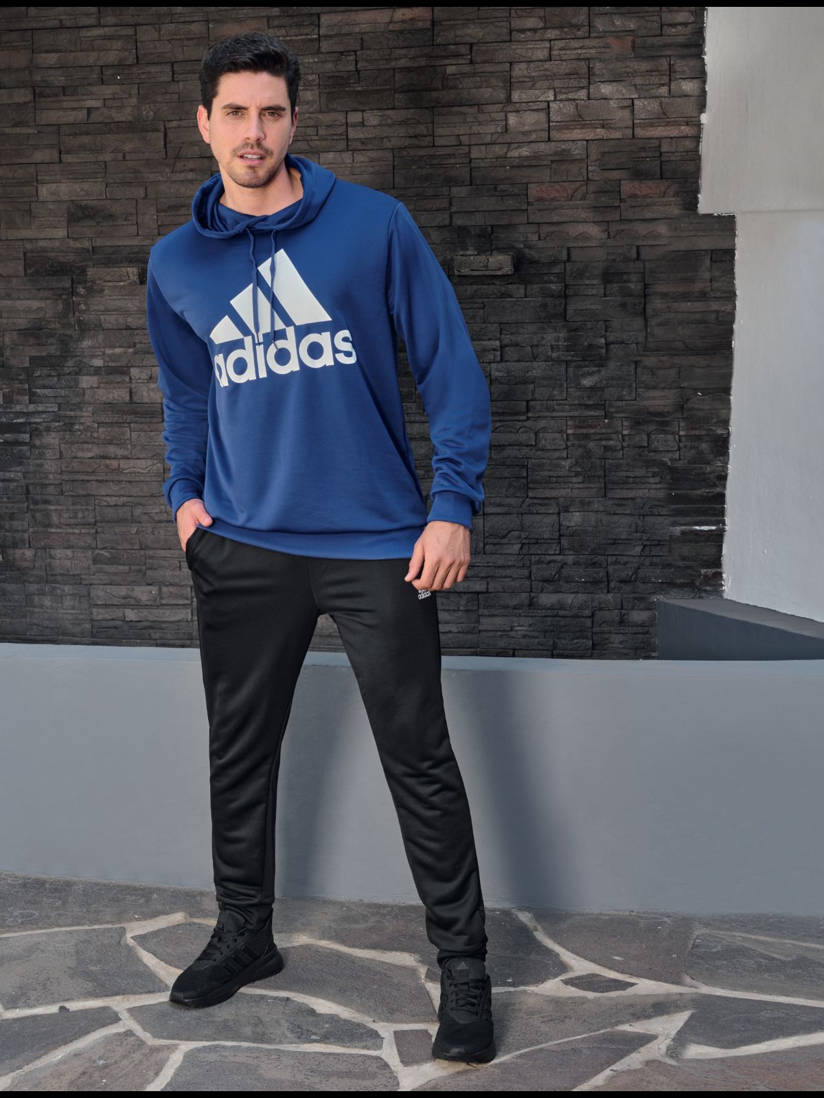 CONJUNTO HOMBRE ADIDAS WEAR IY6659 AZUL/NEGRO-PV25