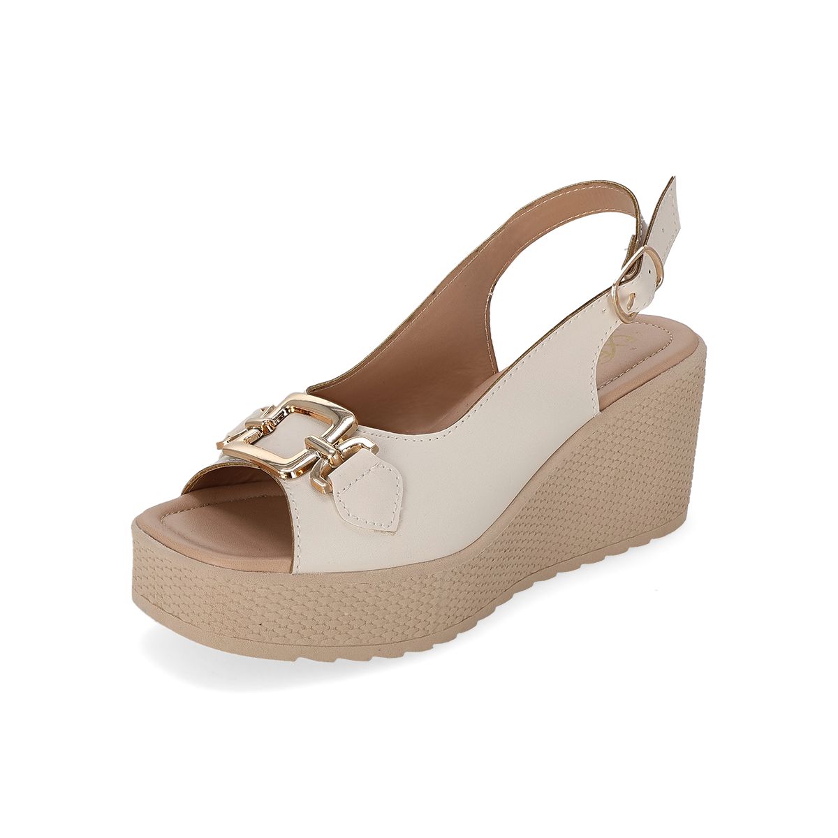 SANDALIA PLATAFORMA MUJER EXESSO 1207 LATTE