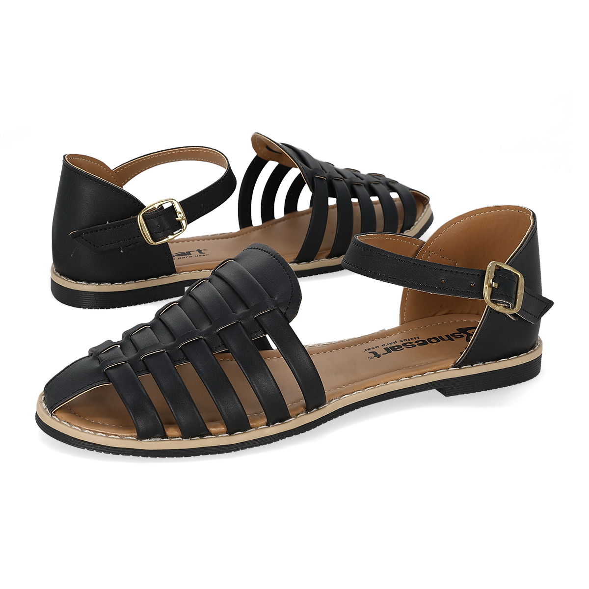 SANDALIA PISO MUJER SHOES ART 191 NEGRO -OFERTA