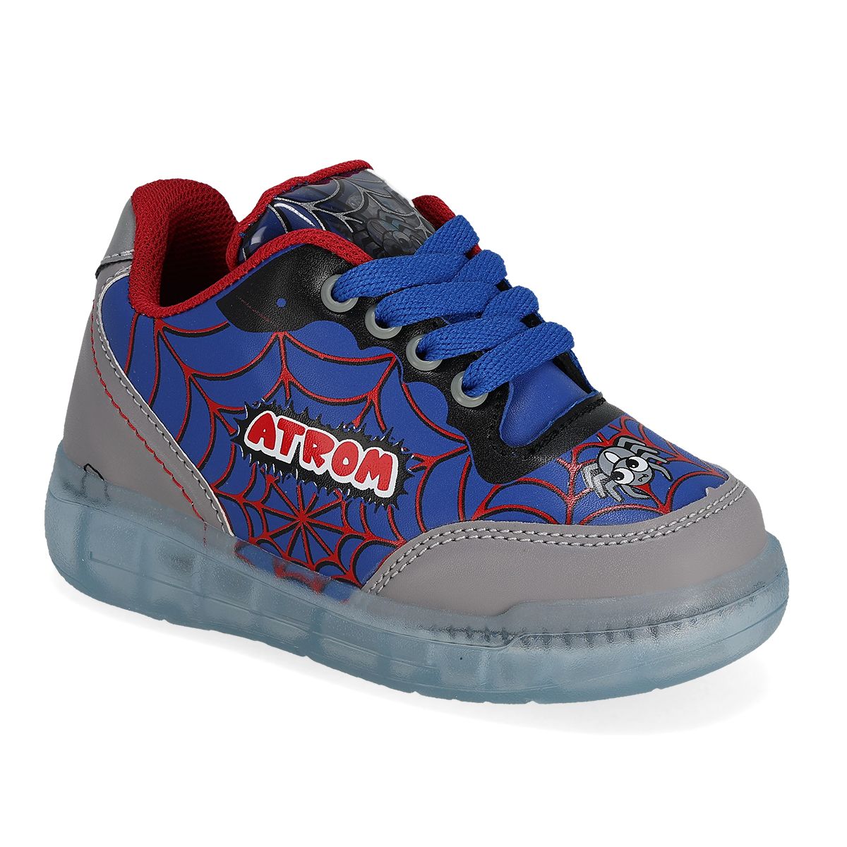TENIS CON LUCES INFANTIL ATROM 333 GRIS/REY